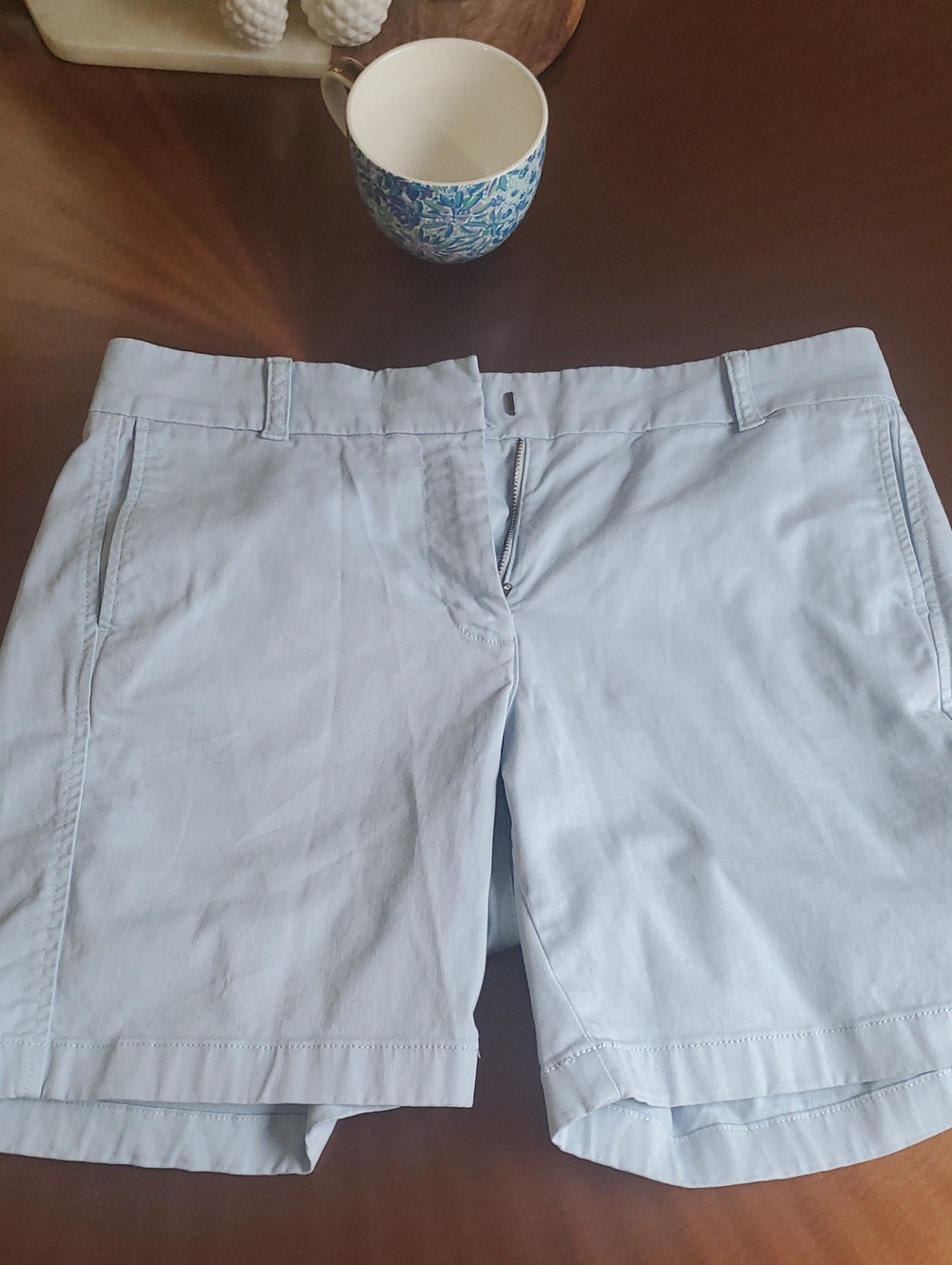 J. Crew Light Blue Women's Bermuda Shorts